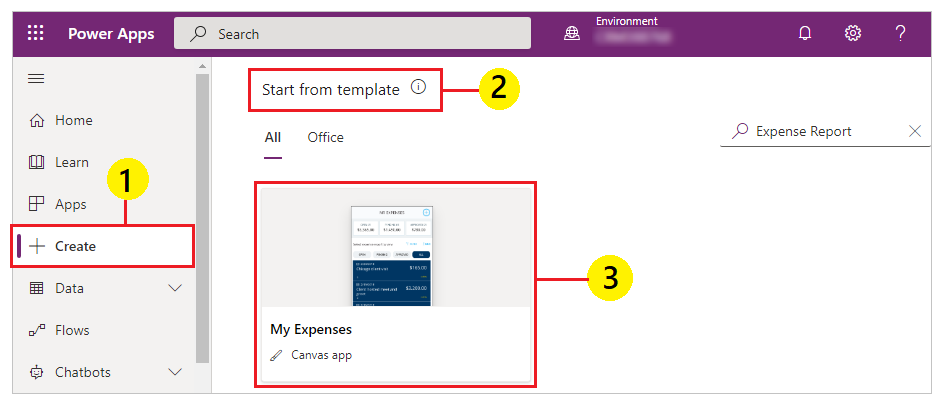 Open Expense Report sample app.