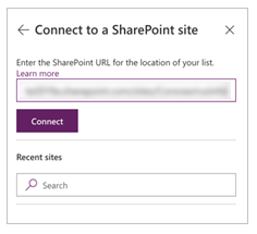 SharePoint site URL.