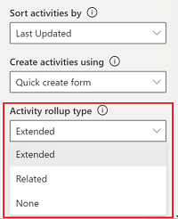 Activity rollup type.