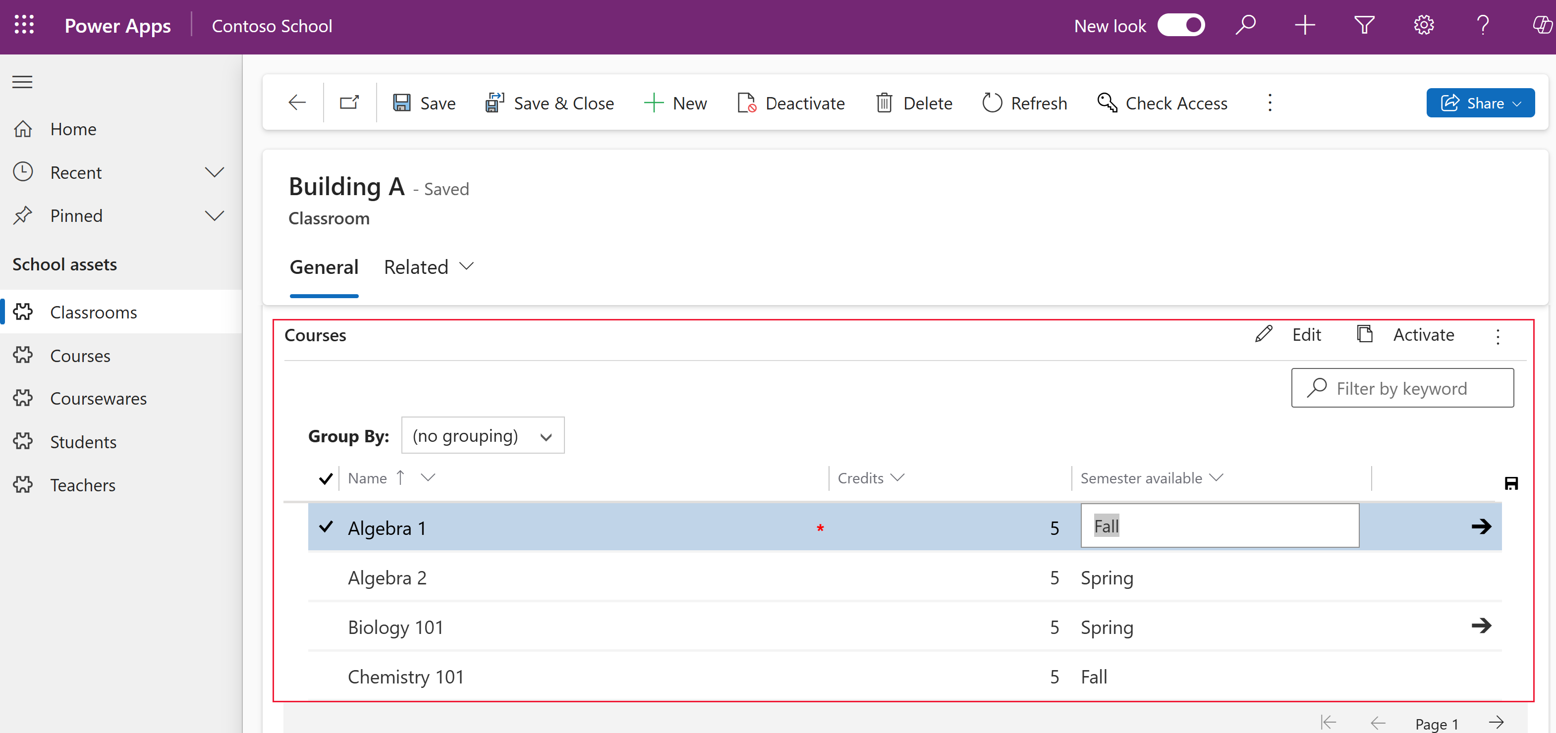 Editable grid examples.