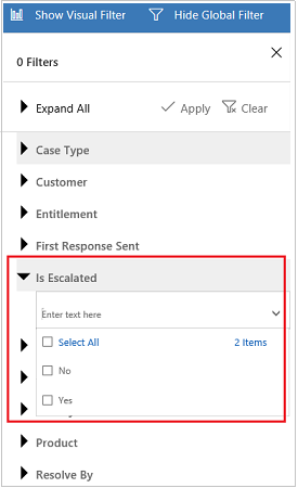 Add two global filter columns.