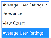 Sort by average user rating.