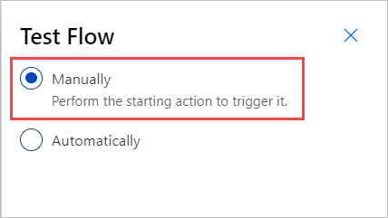 Screenshot of the option to perform the trigger action.