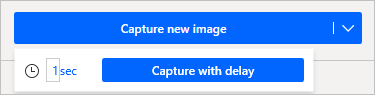 Screenshot of the Capture image with delay option in the images tab.