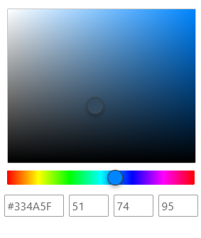Screen capture showing theme color picker.
