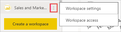 Screenshot of Workspace settings.