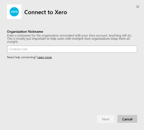 Xero Organization Name