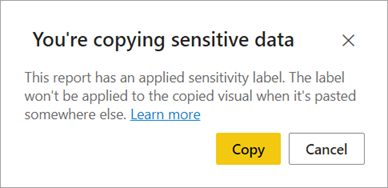 sensitive data warning