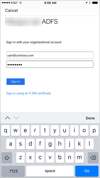 Sign-in to ADFS