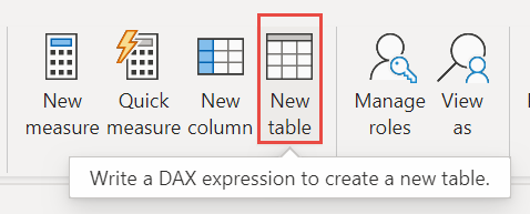 Screenshot of New Table icon.