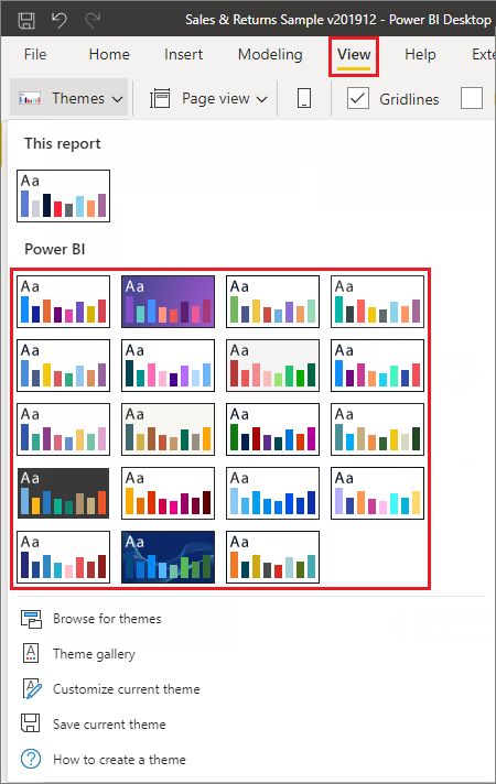 Use Report Themes In Power Bi Desktop Power Bi Microsoft Docs