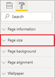 change page size settings