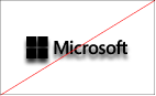 A screenshot of an example of an unauthorized Microsoft logo style.