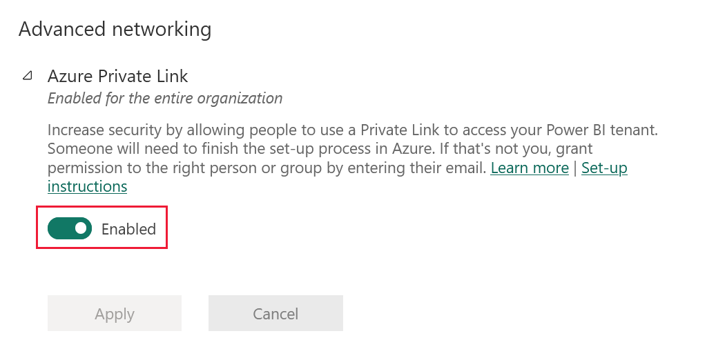 Turn on Azure Private Link
