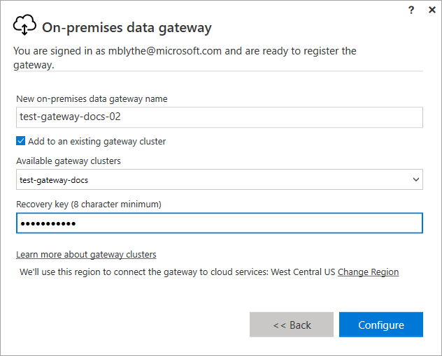 Adding a gateway to a cluster.
