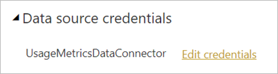 Screenshot of editing credentials.