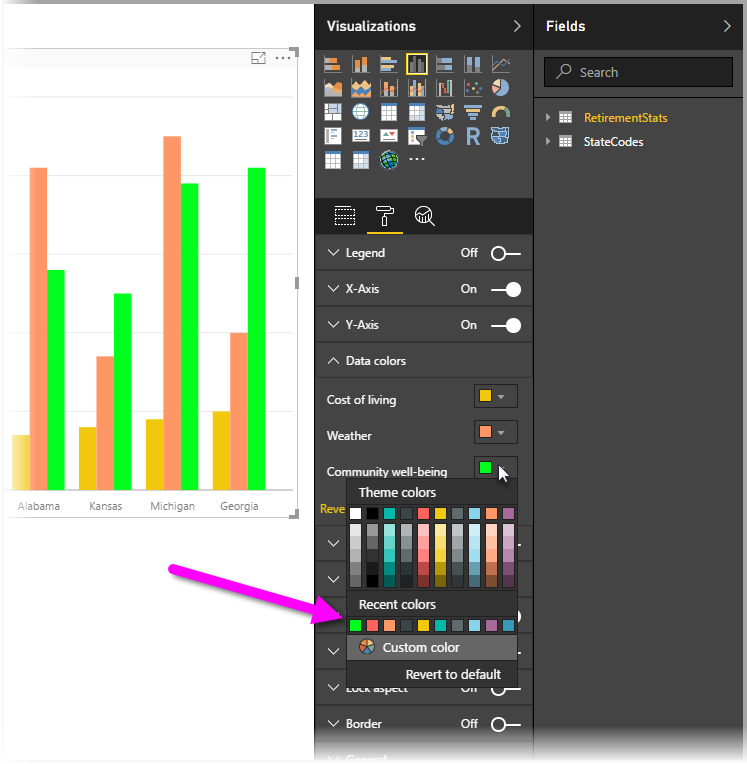 Color Changing Chart