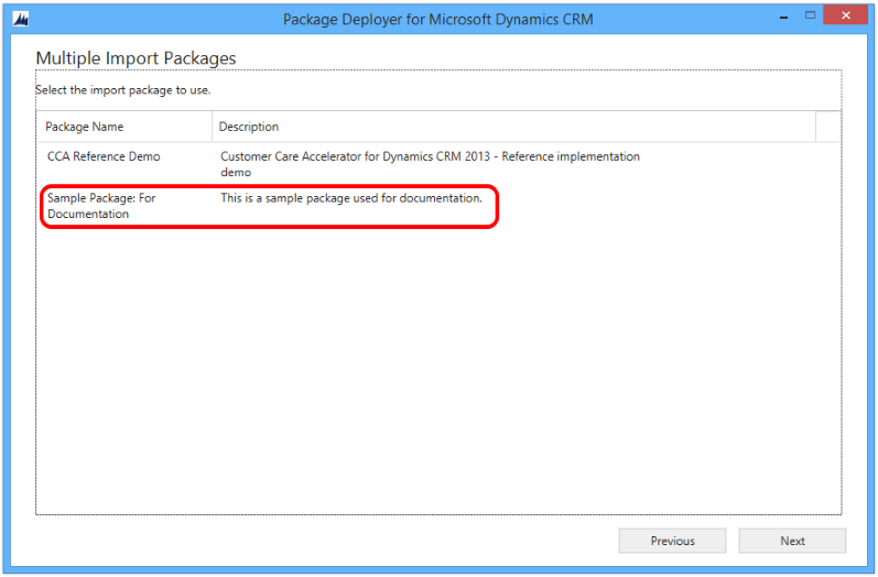 Select your package in the Package Deployer Tool.