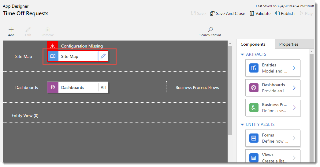 Open sitemap