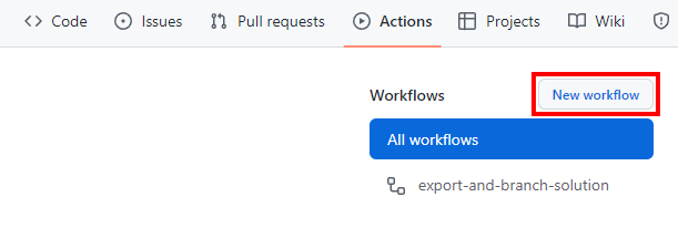 Create new workflow