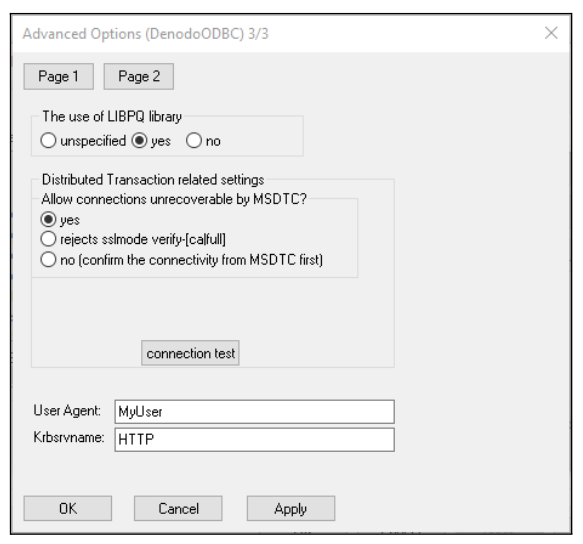 Denodo Windows authentication for Power Query Desktop in the advanced options.