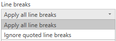 Editing the line break style for a CSV file.