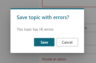 The message indicates you have errors you should fix.