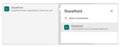 SharePoint connection.