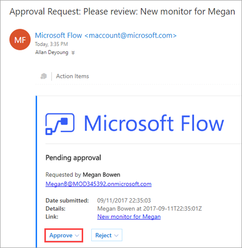 Create A Flow To Manage Project Approvals Powerapps Microsoft Docs