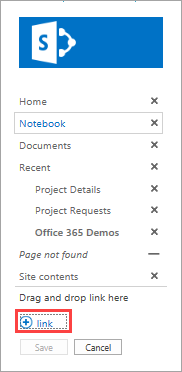 Add app link to SharePoint site.