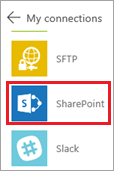 SharePoint connection.
