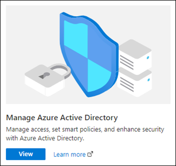 View in the Azure AD portal under Manage Azure Active Directory.