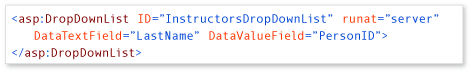 DropDownList for manual data binding example
