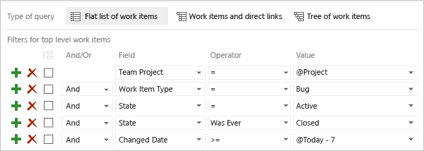 Query Editor filter for reactivated items