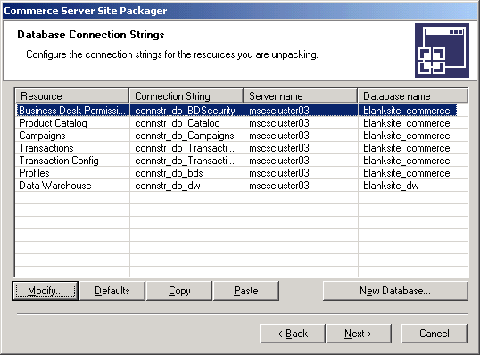 Database Connection Strings 2, example A 