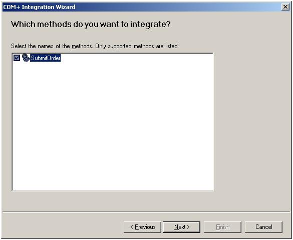 Selecting the interface and methods to be exposed