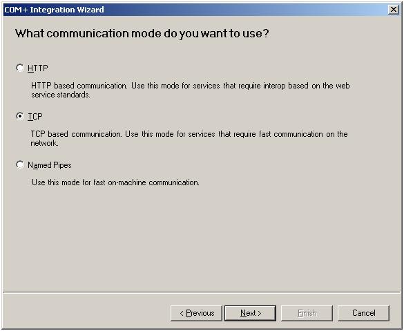 Selecting the communication mode