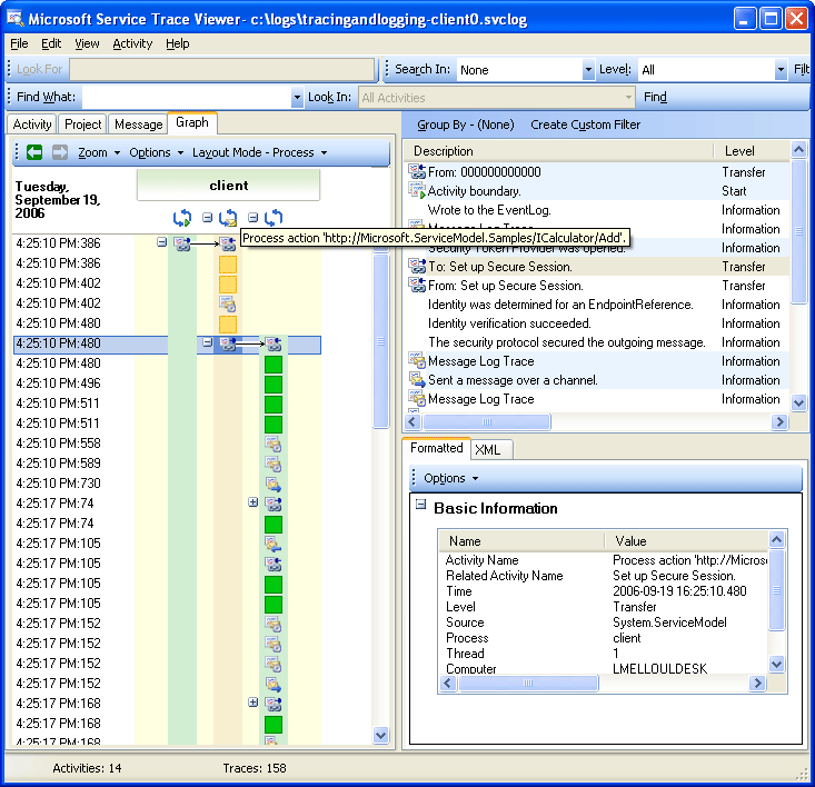 Using the Trace Viewer