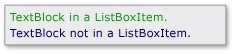 Two ListBoxItems in a ListBox