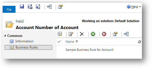 Business Rules on a field in Dynamics CRM