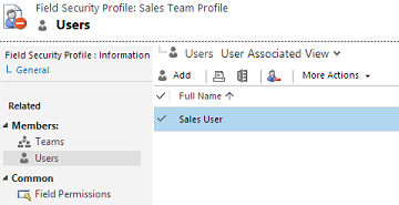 Field Security Profile in Dynamics CRM