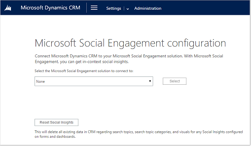 Microsoft Social Engagement configuration