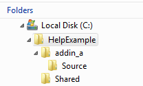 Folder structure for the example project