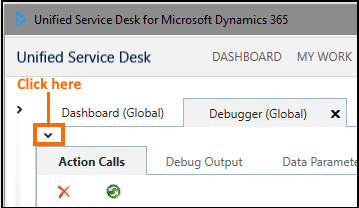Test action calls & UII actions in debugger