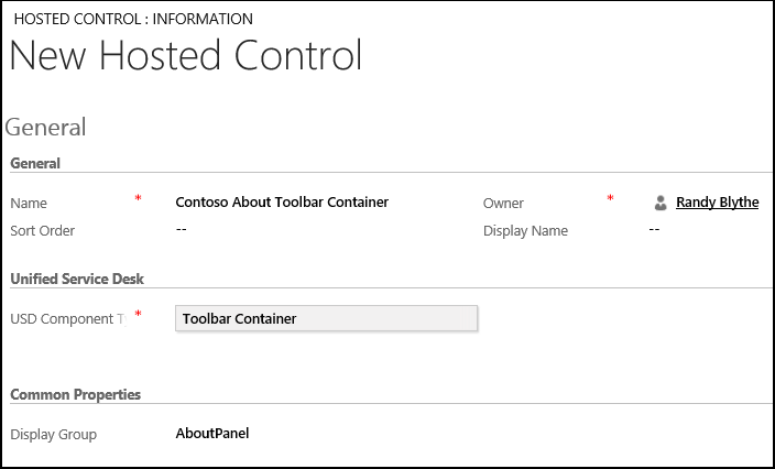 Toolbar Container hosted control