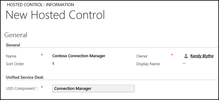 Connection Manager hosted control