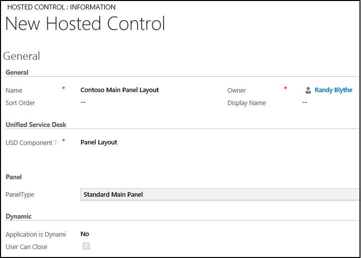 Panel Layout hosted control