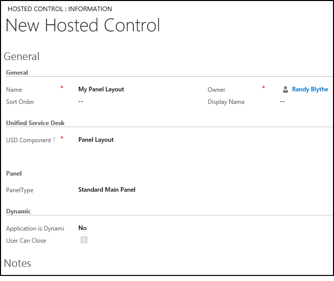 Panel Layout hosted control