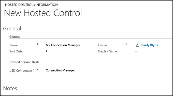 Connection manager hosted control