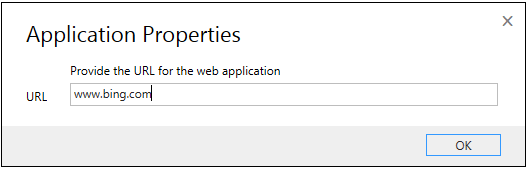 Application properties for Bing